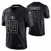 Men's San Francisco 49ers #19 Deebo Samuel Black Reflective Limited Stitched Football Jersey,baseball caps,new era cap wholesale,wholesale hats